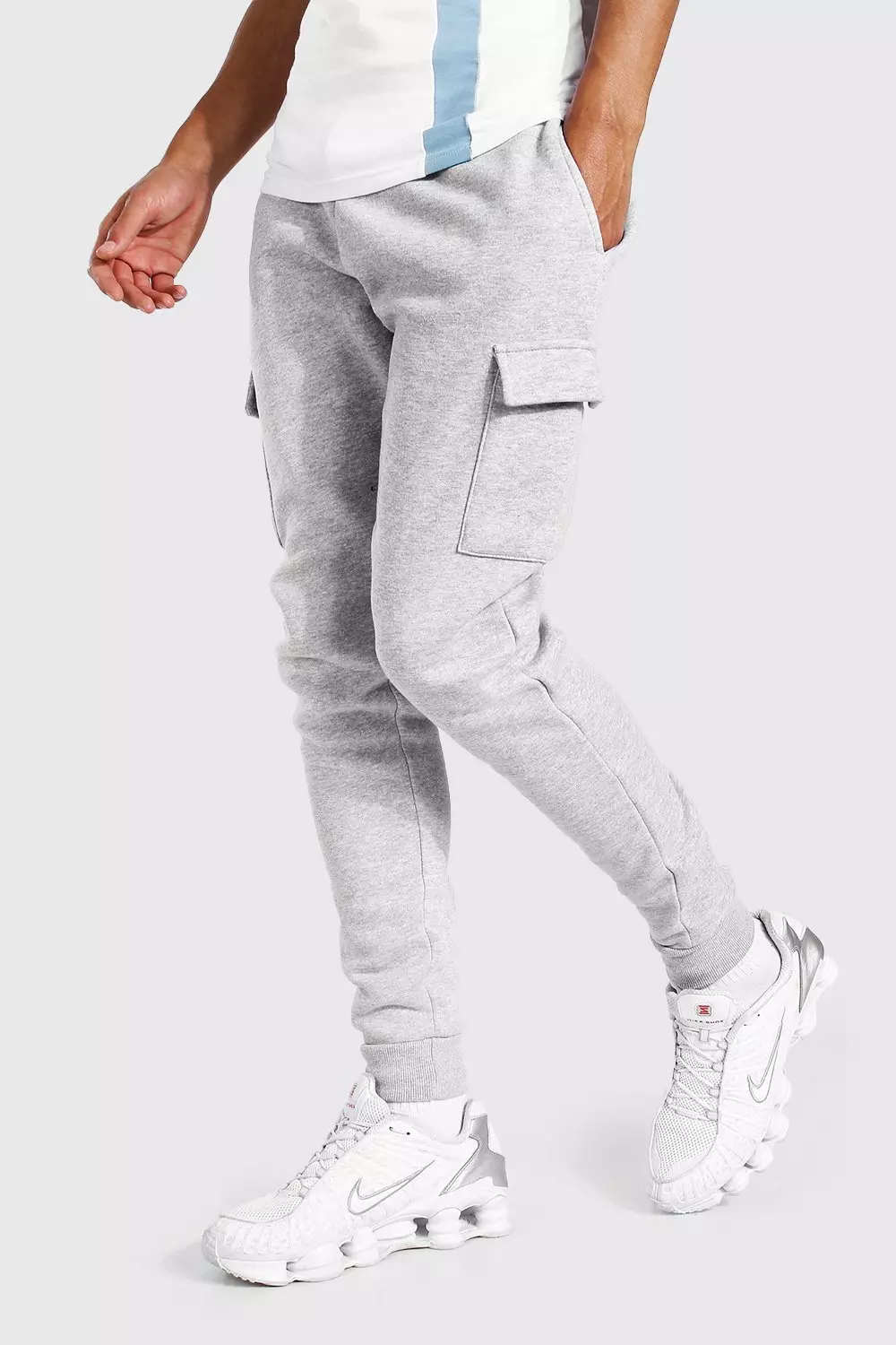 Grey joggers online tall